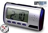 New Version Motion Detection Clock Camera (Blue) with Remote - Records Color Video and Still Images - Includes 4gb Micro SD Card + DBTech Micro Card Reader