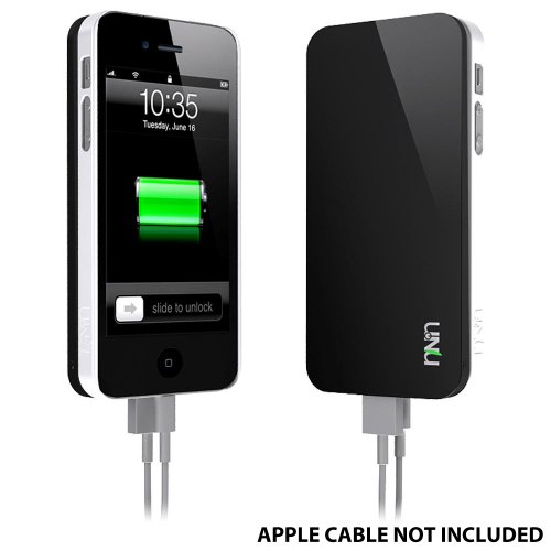 uNu Ecopak iPhone 5 Battery Case - Protective Snap-on Case and Detachable External Battery (Black/White, 2500mah, Fits All Version of iPhone 5)