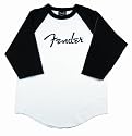 Fender Baseball Tee, White/Black,Medium
