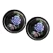 Orleans Raised Rose Dome Button Earrings