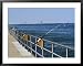 Fishing Poles Along St. Clair River, Port Huron, MI Framed Art Poster Print by Dennis Macdonald, 39x31