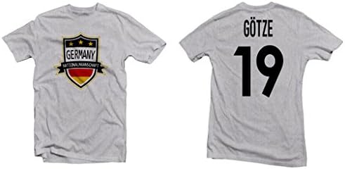 Germany Nationalmannschaft Hero Tee: Mario Götze Printed Tee - Ash Grey| Adult Medium [P*]