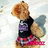 かわいい 犬服 普段着やお散歩に タータンチェックスカート　ワンピース　Mサイズ
