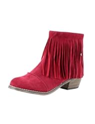 Shoes: Breckelles Dorado-18 Bootie Boots, Wine Suede, 9