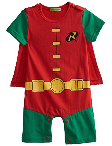 A&J Design Baby Boys' Robin Short Sleeve Romper Costume