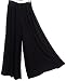 Split Pants - Batik BLACK PALAZZO PANTS SPLIT SKIRT GAUCHO Fits - 2X 3X 4X - K827S