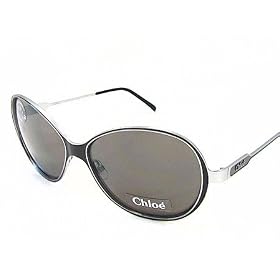 CHLOE CL2142 CL-2142 Grey Lens C01 Silver and Black Frame Sunglasses
