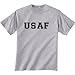 USAF Athletic Air Force Short Sleeve T-Shirt in Sport Grey