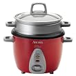 Aroma ARC-733-1NGR 3-Cup Pot Style Rice Cooker, Red