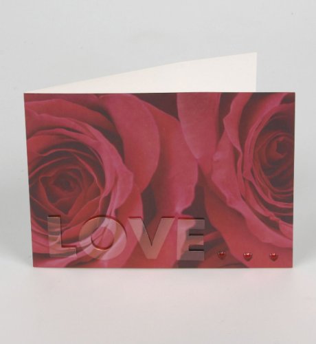 Love Photo Roses Handcrafted Valentine Card