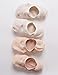 Vero Monte 4 Pairs Womens Cotton No Show Liner Socks *Silicon Non-slip Grip*