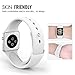 top4cus Apple Watch Band 42mm Soft Silicone Replacement Sport Strap iWatch Band for Apple Watch 42mm Model Series 1 and Series 2 - Medium/Large - White