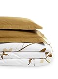 Blissliving Home Amanda 300 Thread Count King Duvet Set, Green Graphic