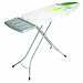 Brabantia Ironing Board with Solid Steam Unit Holder, Size C, 124 x 45cm, 25mm Metallic Grey Frame, Blossom Cover