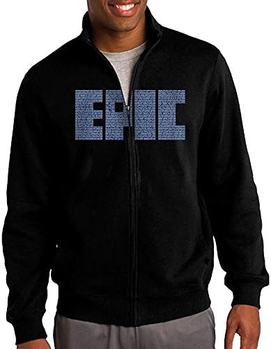 Mens Epic English Letter Word Zipper Jacket Hoodie Sweatshirt