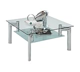 Ambientehome 52232 Couchtisch Tabol 78. 5 x 78. 5 x 41. 5 cm Glastisch