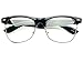 Retro Style Clubmaster Half Frame Clear Lens Wayfarer Glasses Frames (Black)