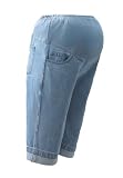 Jeans in short length for maternity with cuffed legs