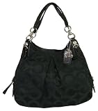 Coach Mia Black OpArt Large Maggie Handbag