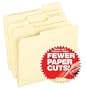 Pendaflex 48420 Pendaflex CutLess File Folders, 1/3 Cut, Top Tab, Letter, Manila, 100/Box