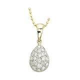 14K Yellow Gold 1/4 ct. Diamond Fashion Necklace -16''