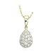 14K Yellow Gold 1/4 ct. Diamond Pear Cut Fashion Necklace