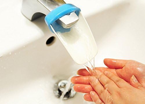 Hmost Faucet Extender-sink Handle Extender for Children-baby Bathroom Accessory (blue+white) Color: blue+white, Model: