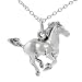 Sterling Silver Running Horse Necklace