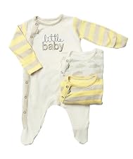 Unisex layette sleepsuits - 3pk