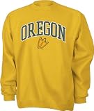 Oregon Ducks Gold Tackle Twill Crewneck Sweatshirt