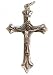 Small Crucifix - Fleur De Lis Cross - Pendant - 1 and 3/4in. Height - IMPORTED FROM ITALY