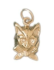Dazzlers Solid 14 karats Gold Chihuaha Dog Head Charm Pendant available in three colors from jewelsberry (weights: 1.8 grams only)