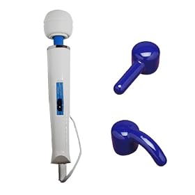 Hitachi Magic Wand massager and attachment combo.