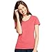 Hanes Women's X-Temp V-Neck T-Shirt Charisma Coral,Large