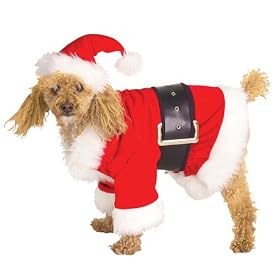 Velour Santa Claus Dog Christmas Pet Costume
