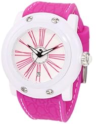 Glam Rock Womens GK1002 Miami Beach White Dial Magenta Silicone Watch