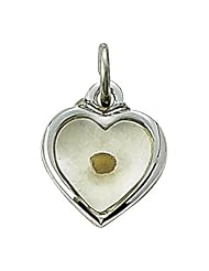 .925 Sterling Silver Heart Necklace with Centered Mustard Seed Christian Faith Womens Religious Jewelry Mustard Seed Christian Faith Jewelry Gift BoxedChain Necklace Type: Silver Chain Necklace w/Chain Necklace 13" Length Gift Boxed