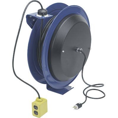 41IJKKWxMzL Coxreels PC Series Power Cord Reel with Quad Receptacle 100 Ft Model PC24 0012 B