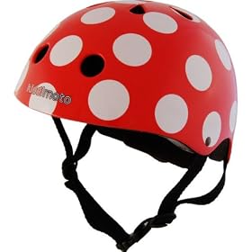 KIDDIMOTO SAFETY HELMET Red and Dottyl Size Small