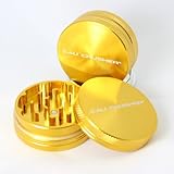 Cali Crusher&reg; HARD TOP 2 Piece Herb Grinder - Gold (CC-2-GL)