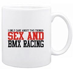 I ONLY CARE ABOUT 2 THINGS : SEX AND Bmx Racing Sport Tasse (Wei�, Keramik, 325 ml)