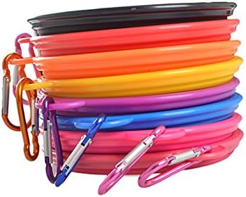 Portable Foldable Collapsible Pet Cat Dog Food Water Feeding Bowl Dish Feeder (ship random color)