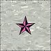 1.5 Inch Nautical Tattoo 3D Star Embroidered Iron On Applique Patch FD - Pink