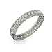 Victorian Style Sterling Silver Canary CZ Stackable Band