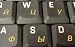 RUSSIAN KEYBOARD STICKERS WITH TRANSPARENT BACKGROUND WITH YELLOW LETTERING FOR COMPUTER LAPTOPS DESKTOP