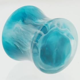 One Acrylic Double Flared Lava Plug: 5/8"g Teal