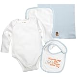 Funkoos 4-piece, Organic Cotton Baby Layette Set, Baby Boy, Newborn/Infant/Baby