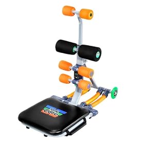 Total Abs Core Pro Exerciser with Extra Head Rest 4 Metal Spring Free Gym Balance Ball Electric Counter Pump DVD Manual and Straps