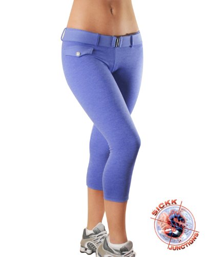 Images for Brazilian Fitness Wear Workout Clothing: Achromatic Indigo Little Fake Pocket Capri