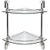 MODONA 8923-A Glass Double Corner Shelf with Rail Oval Series